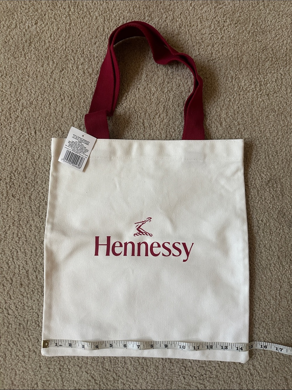 Hennessy Cream/Red Canvas Tote Bag Year of The Rabbit